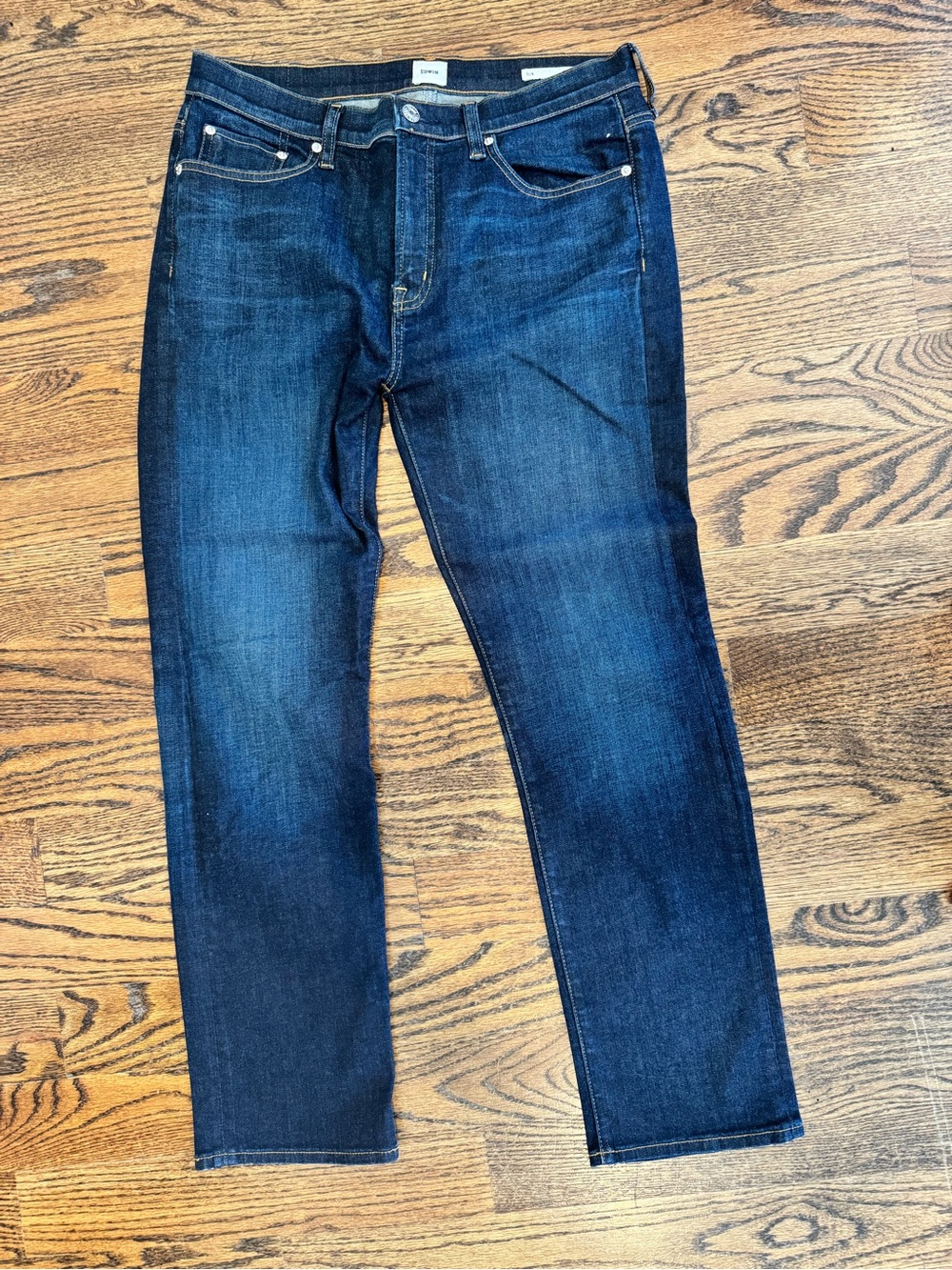 Women’s Edwin Dark Blue Denim Jeans - the Elin Straight